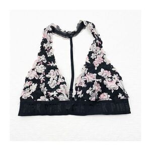 BUY 1 GET 1 FREE Victorias Secret lace bralette floral black pink small t strap